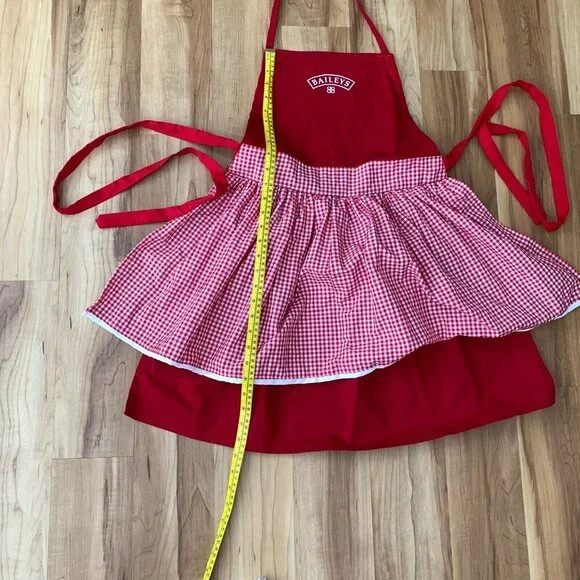 Baileys Irish Cream Kitchen Baking Apron Red Gingham Rare
